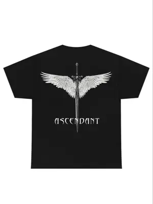 Men's Sword & Letter Print Round Neck Tee, Regular Fit Casual Short Sleeve T-shirt, Men's Summer Top for Daily Wear