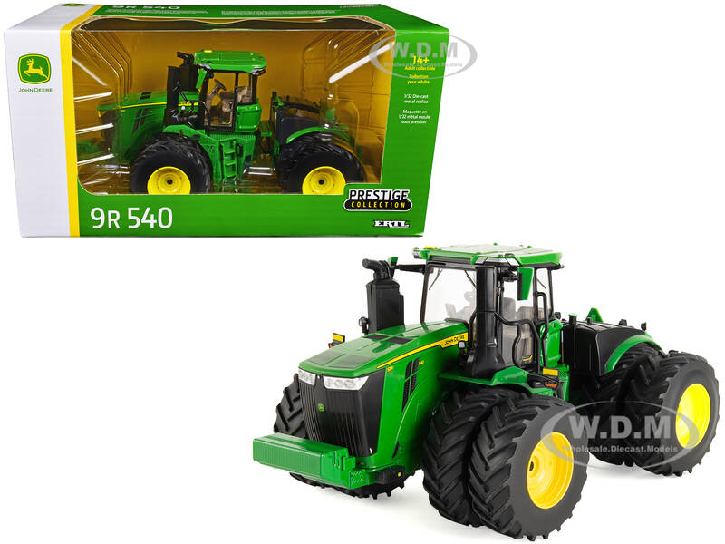 John Deere 9R 540 Tractor with Dual Wheels Green \