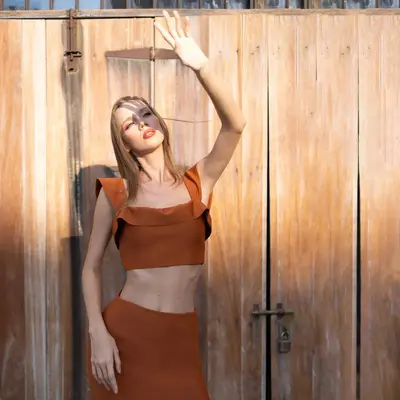Ari Crop Top | Size: M | Color: Light Brown