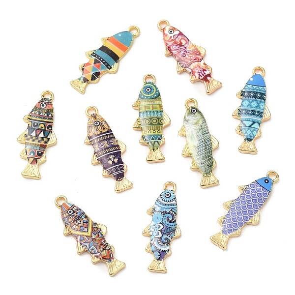 Alloy Enamel Pendants