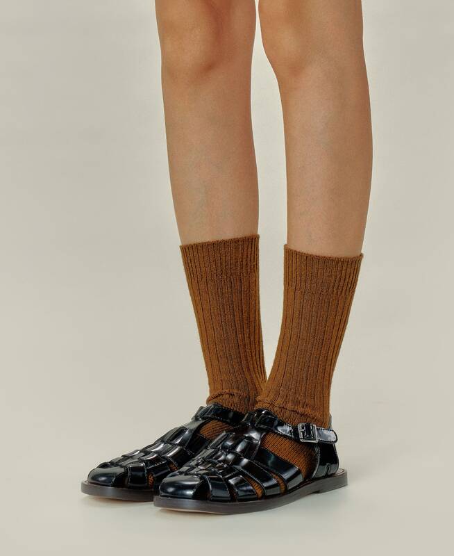 Women's Merino Wool Socks Dekra - Umber