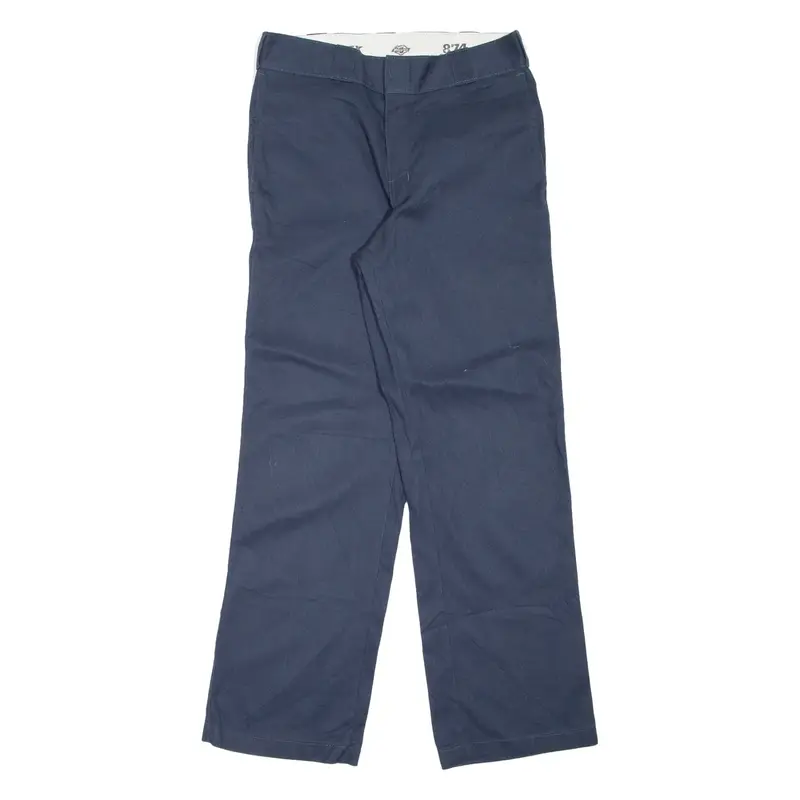 DICKIES 874 Workwear Mens Trousers Blue Regular Straight W30 L30