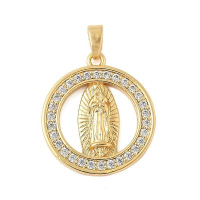Brass Micro Pave Clear Cubic Zirconia Pendants