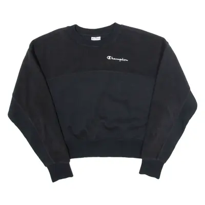 CHAMPION Womens Sweatshirt Black XS