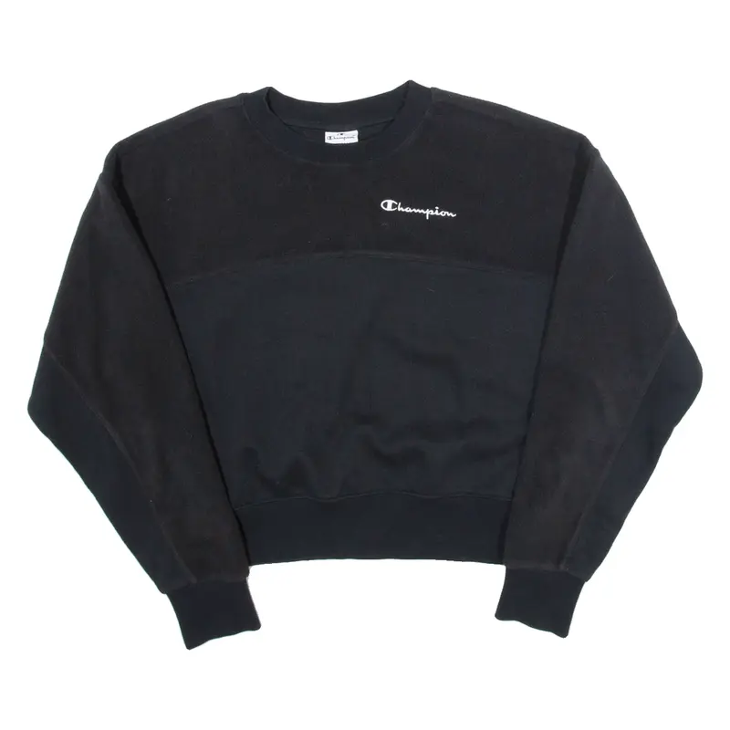 CHAMPION Womens Sweatshirt Black XS