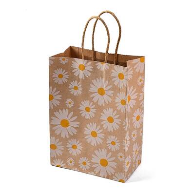 Daisy Flower Paper Gift Tote Bags