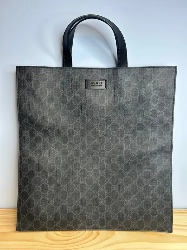 Pre-owned GUCCI canvas tote bags large GG supreme tote tall