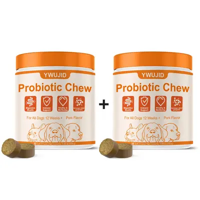 8-in-1 Multivitamin Soft Chews for Dogs – Probiotics, Gut & Immune Support – Natural Pork Flavor