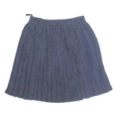 Womens Pleated Skirt Blue Short Spotted UK 12