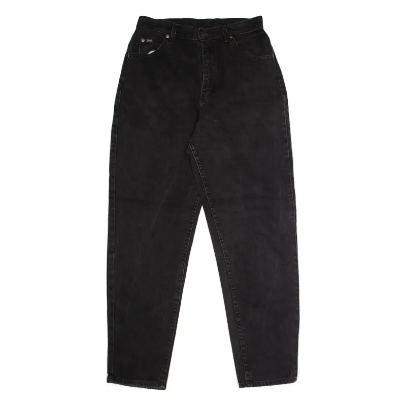 LEE Womens Jeans Black Regular Mom Charcoal Wash W28 L30