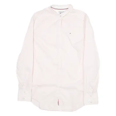 HILFIGER DENIM Womens Shirt Pink Striped Long Sleeve XL