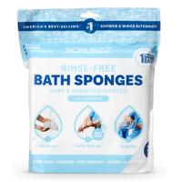 Scrubzz Disposable Rinse Free Bathing Wipes - 25 Pack - All-in-1 Single Use Shower Wipes, Simply Dampen, Lather, and Dry With...