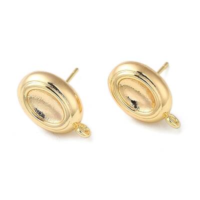 Brass Stud Earring Finding with Loops