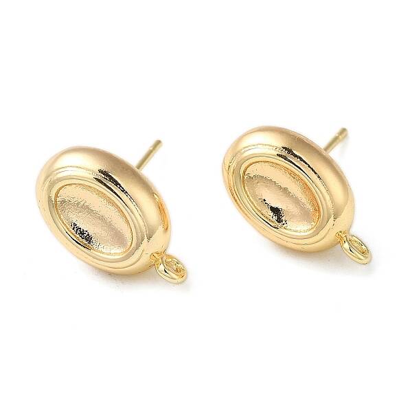 Brass Stud Earring Finding with Loops