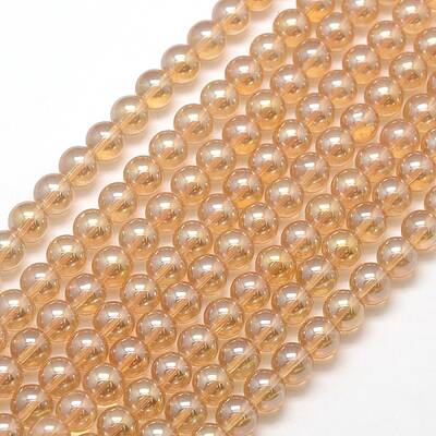 Electroplate Synthetic Quartz Crystal Beads Strands