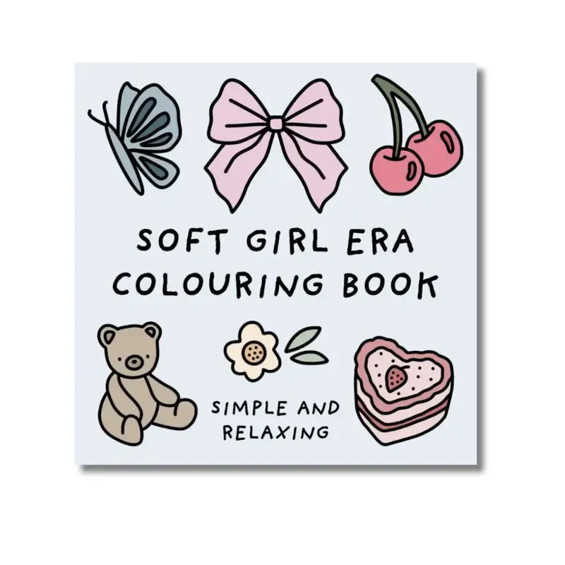 Soft Girl Era Colouring Book (Simple and Relaxing Bold Designs for Adults & Children) (Simple and Relaxing Colouring Books)