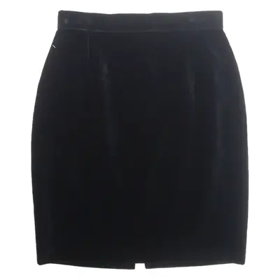 Womens Pencil Skirt Black Knee Length Velvet S