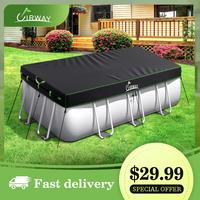 UIRWAY Rectangular Pool Cover with Reflective Strips for Above Ground Pool,Swimming Pool Cover for Rectangular or Oval Frame ...