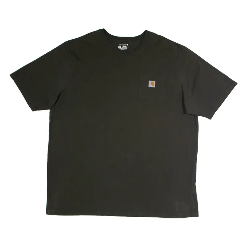 CARHARTT Tall Loose Fit Mens T-Shirt Green Crew Neck 2XL