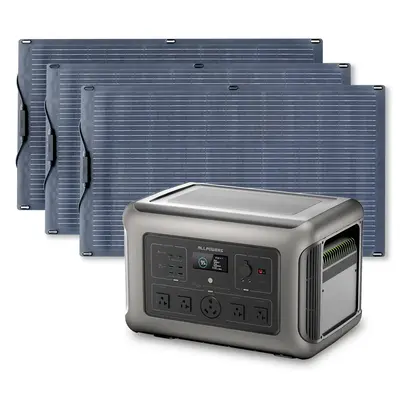 Solar Generator Kit 3200W Power Station 100W Flexible Solar Panel