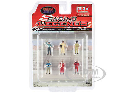 Racing Legends 6 piece Diecast Set (6 Driver Figures) Limited Edition to 4800 pieces Worldwide 1/64 Scale Models by America...