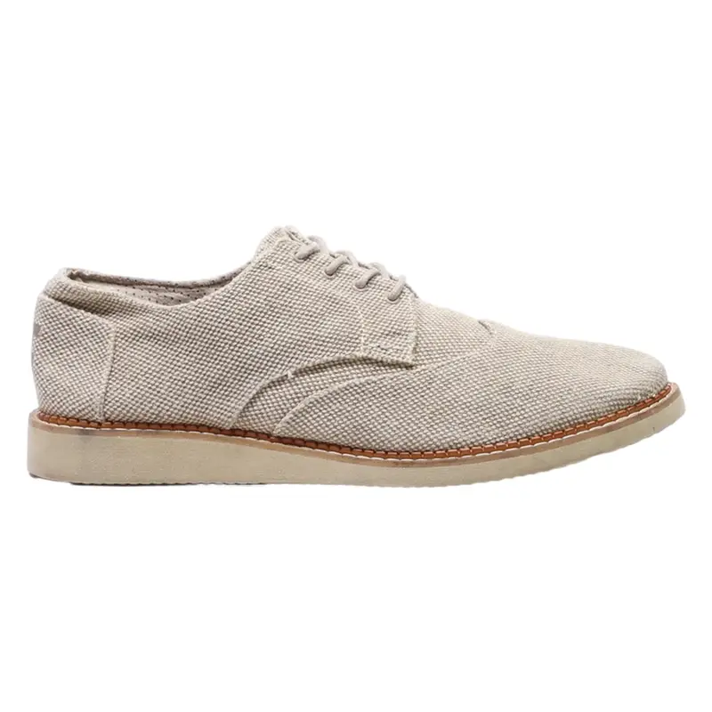 TOMS Derby Shoes Beige Canvas Mens UK 12