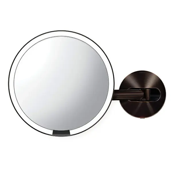 Simplehuman Specchio Cosmetico A Parete Con Sensore Dark Bronze