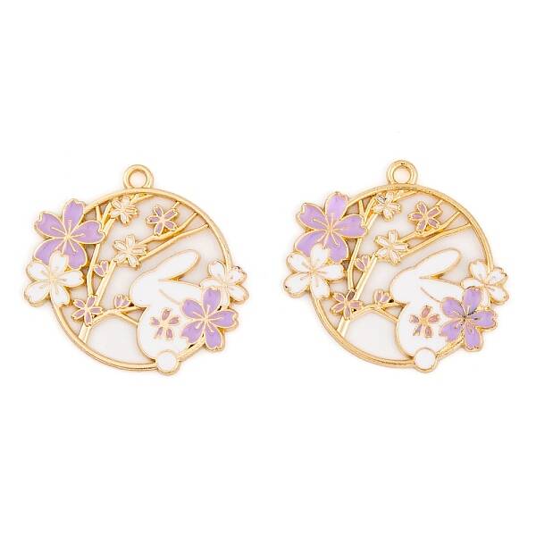 Rack Plating Alloy Enamel Pendants