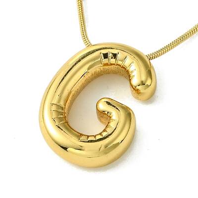 Ion Plating(IP) Initial Letter 304 Stainless Steel Pendant Necklaces