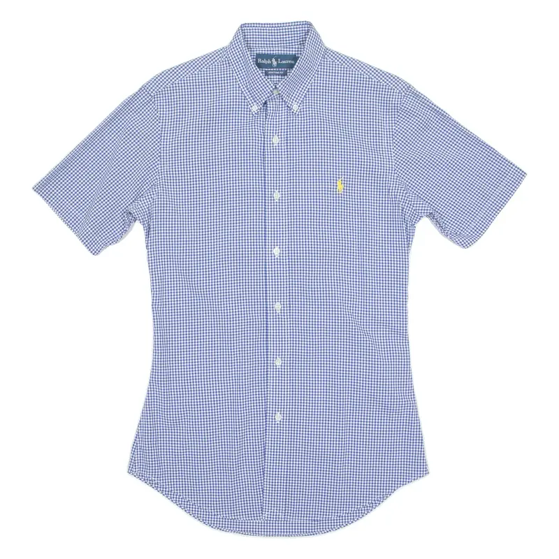 RALPH LAUREN Womens Shirt Blue Gingham S