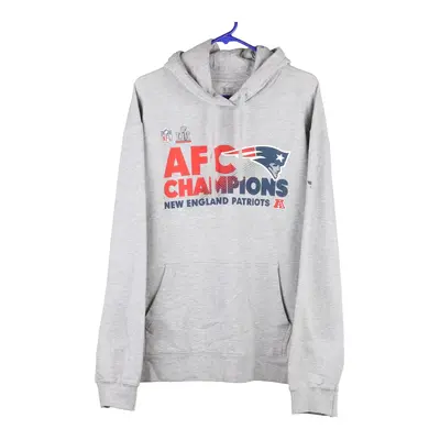 New England Patriots Fanatics NFL Hoodie - 2XL Grey Cotton Blend