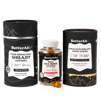 BetterAlt Spring Immunity Pack | GOLD+ Shilajit Honey Sticks, Shilajit Gummies, & Irish Sea Moss Gummies | Helps With Energy,...