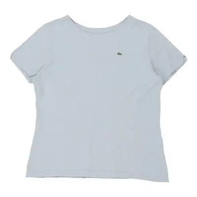 Lacoste T-Shirt - Medium Blue Cotton | Size: medium