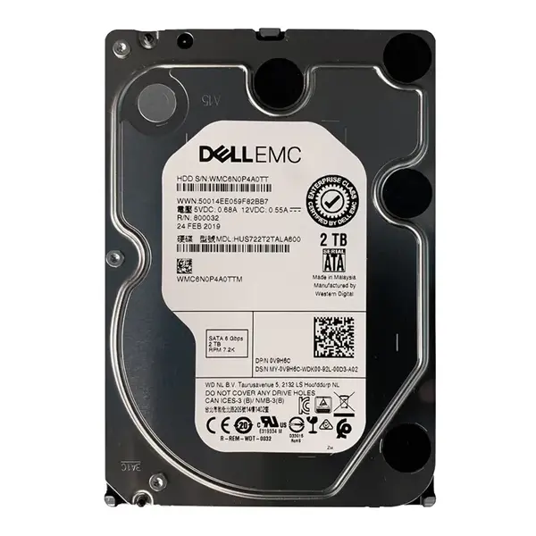 V9H6C Dell 2TB 6Gb/s SATA 7200 2.5-Inch Hard Drive