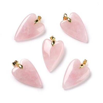Natural Rose Quartz Pendants