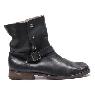 ADOLFO CARLI Snow Boots Black Leather Womens UK 7.5