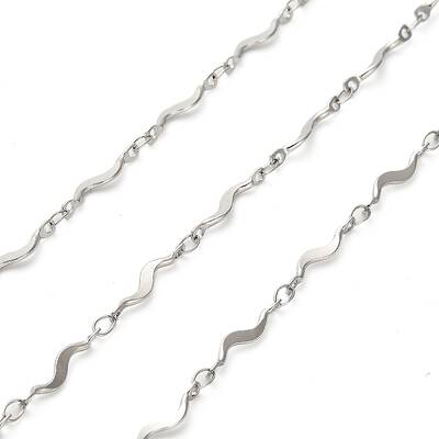 304 Stainless Steel Wave Bar Link Chains