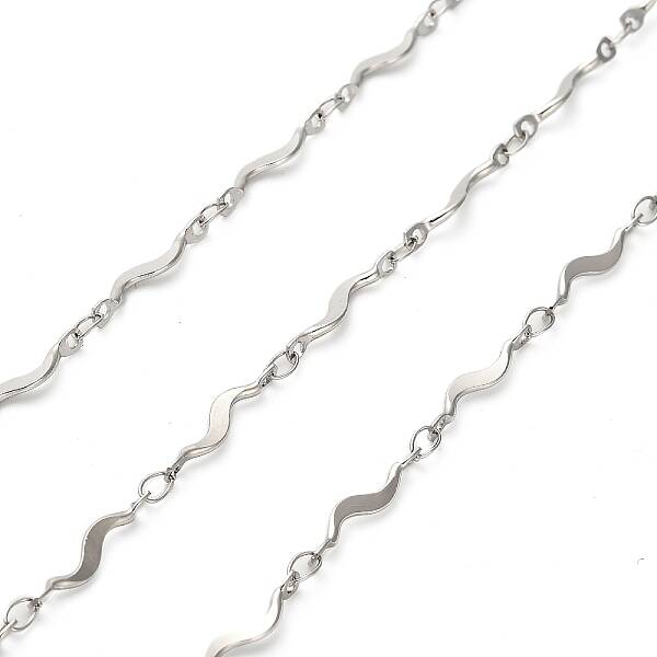 304 Stainless Steel Wave Bar Link Chains