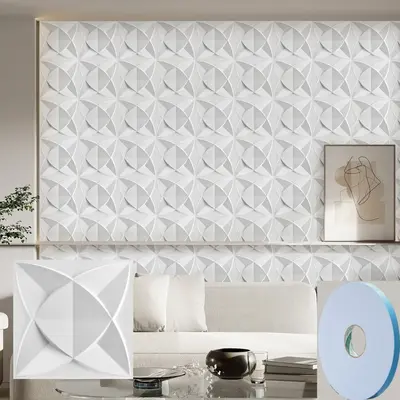 20/30pcs  [3D Diamond Wall Panels]  Elegant 3D Diamond Pattern Wall Panels, 11.8\