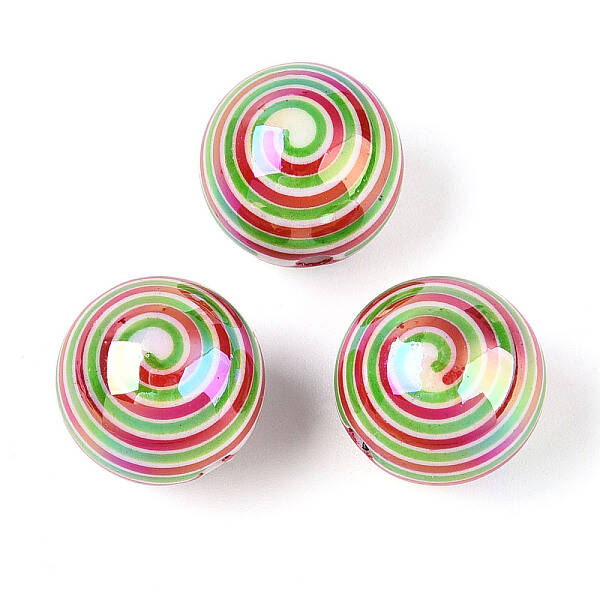 Printed Opaque Acrylic Beads