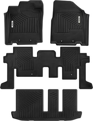 OEDRO Floor Mats 3 Row Liner Set for 2013-2020 Nissan Pathfinder/2013 Infiniti JX35/2014-2020 Infiniti QX60