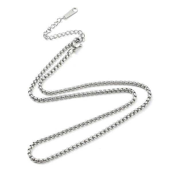 Non-Tarnish 304 Stainless Steel Box Chain Necklace for Men Women