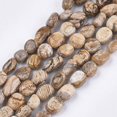 Natural Picture Jasper Beads Strands