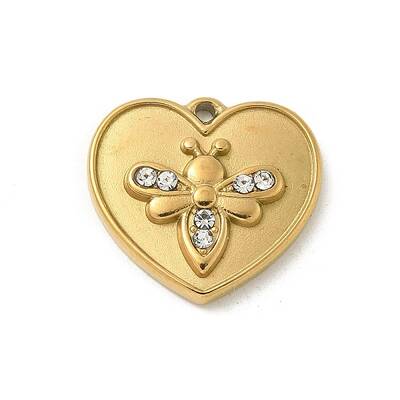 304 Stainless Steel Rhinestone Pendants