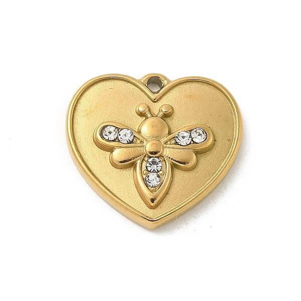 304 Stainless Steel Rhinestone Pendants