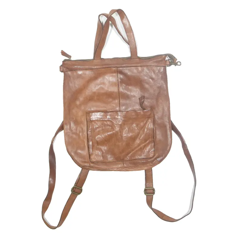 HARBOUR Womens Backpack Bag Brown Leather