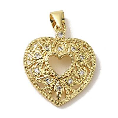 Brass Micro Pave Cubic Zirconia Pendants