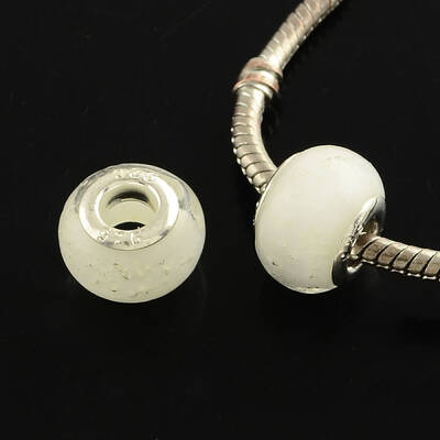 Rondelle Lampwork Large Hole European Beads