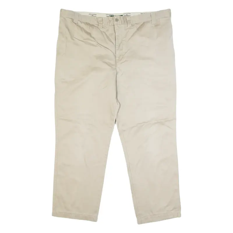 DOCKERS Chino Mens Trousers Beige Regular Straight W42 L29