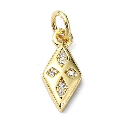 Brass Micro Pave Cubic Zirconia Pendants